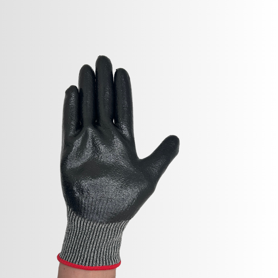 GBNC5 | High-Cut Resistance Nitrile-Coated Gloves with Taeki 5 Yarn – ANSI A5, Knit Wrist (12 Pair)