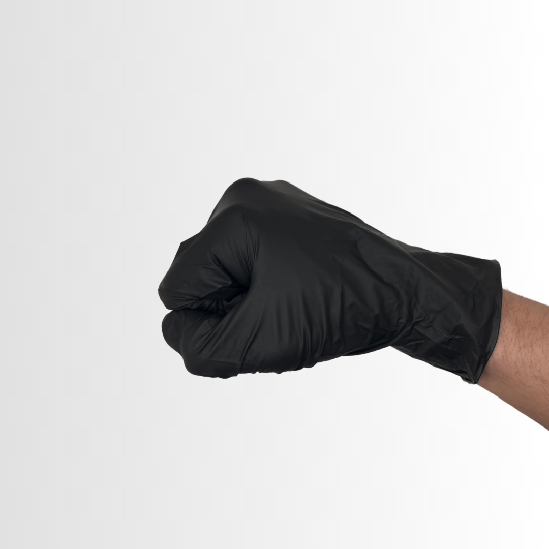 V900BPF | 5 Mil Black Nitrile Disposable Gloves – Powder-Free, Textured Fingertips, Industrial Grade (1000/Case)