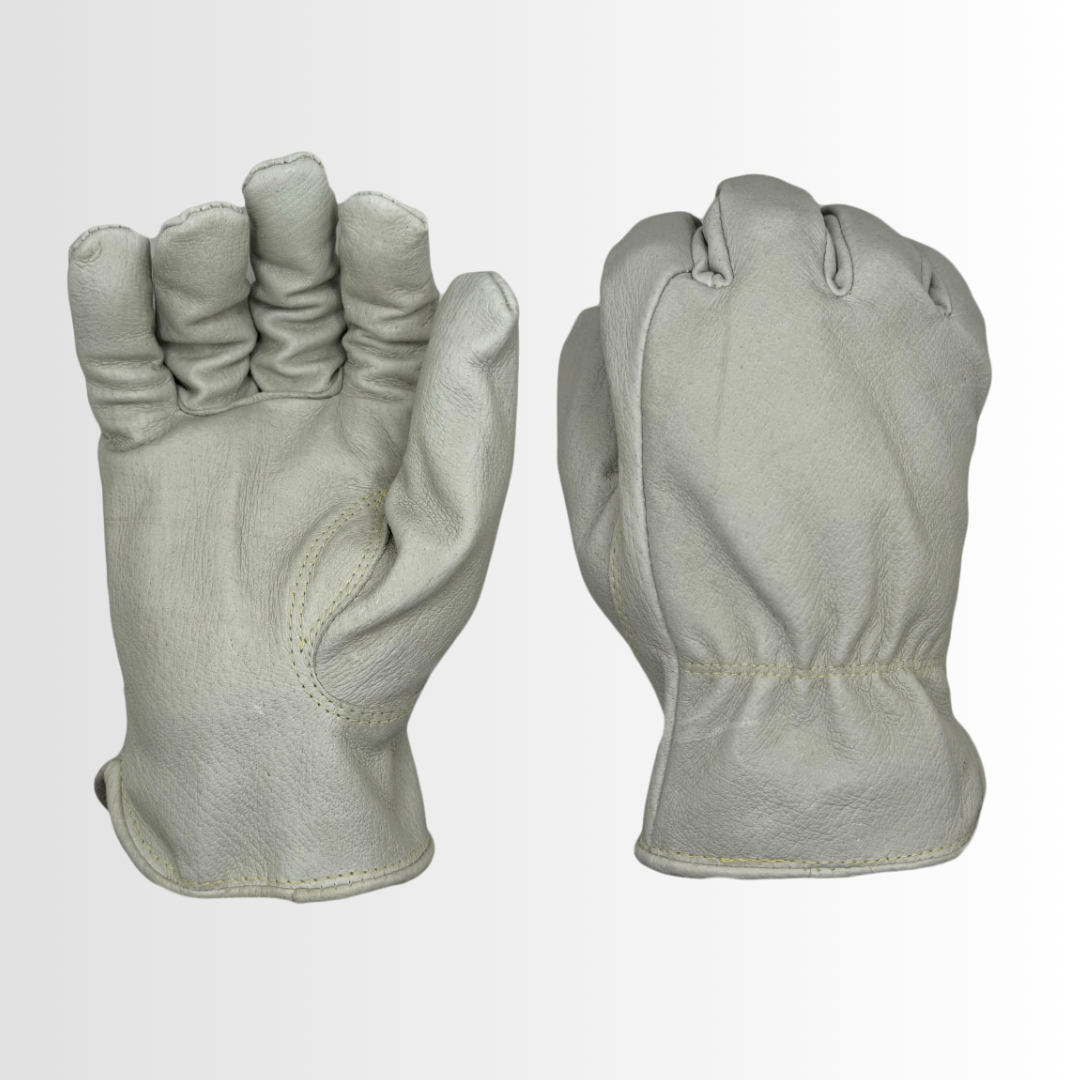 6464LHK | Premium Pigskin Driver Gloves with Kevlar® Stitching, Keystone Thumb, and Leather Hem – Unlined (12 Pair)