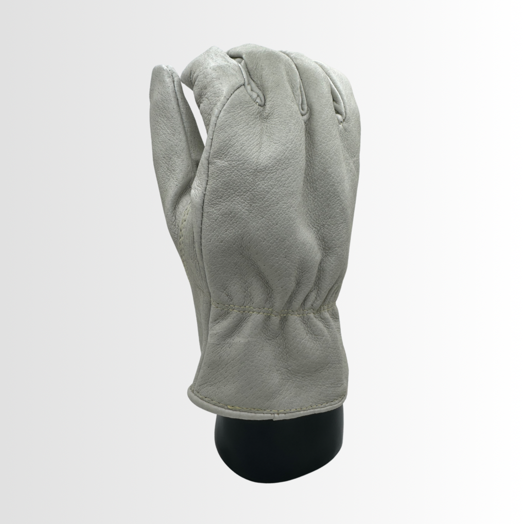 6464LHK | Premium Pigskin Driver Gloves with Kevlar® Stitching, Keystone Thumb, and Leather Hem – Unlined (12 Pair)