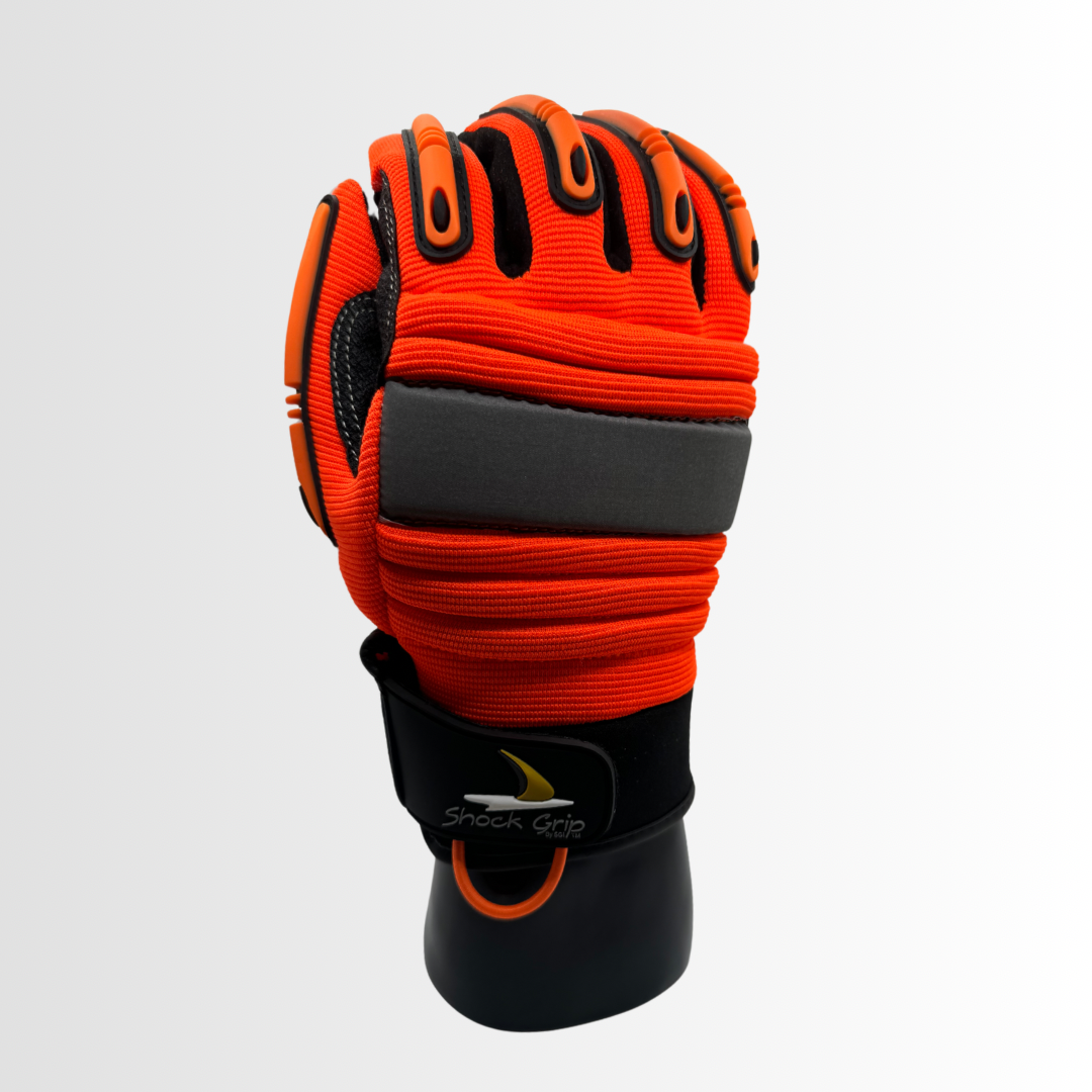 OR200 | High-Visibility Impact Gloves with TPR Back, EVA Foam Palm Padding, and Reflective Cuff – Velcro Closure (1 Pair)