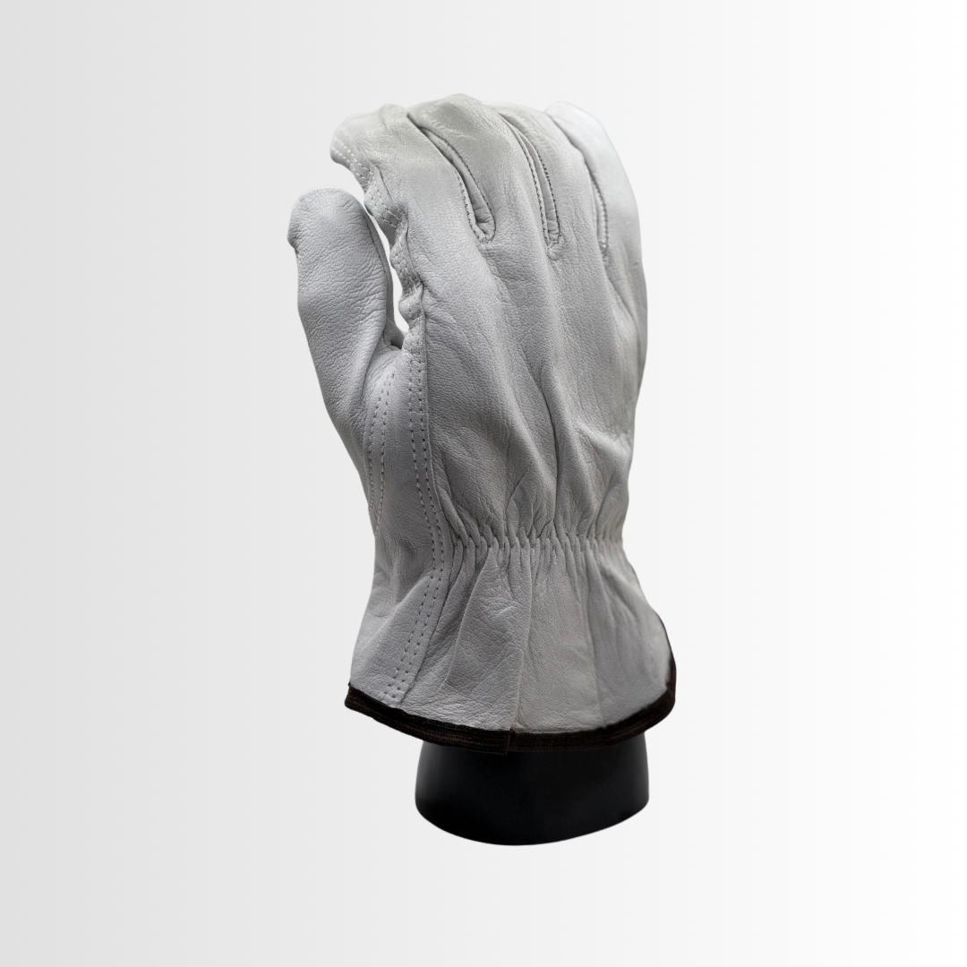 8364 | Premium Goatskin Driver Gloves with Keystone Thumb and Color-Coded Hem – Slip-On, Unlined (12 Pair)