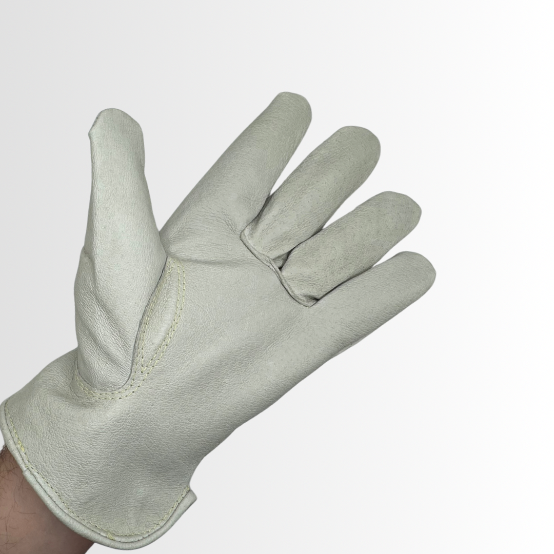 6464LHK | Premium Pigskin Driver Gloves with Kevlar® Stitching, Keystone Thumb, and Leather Hem – Unlined (12 Pair)