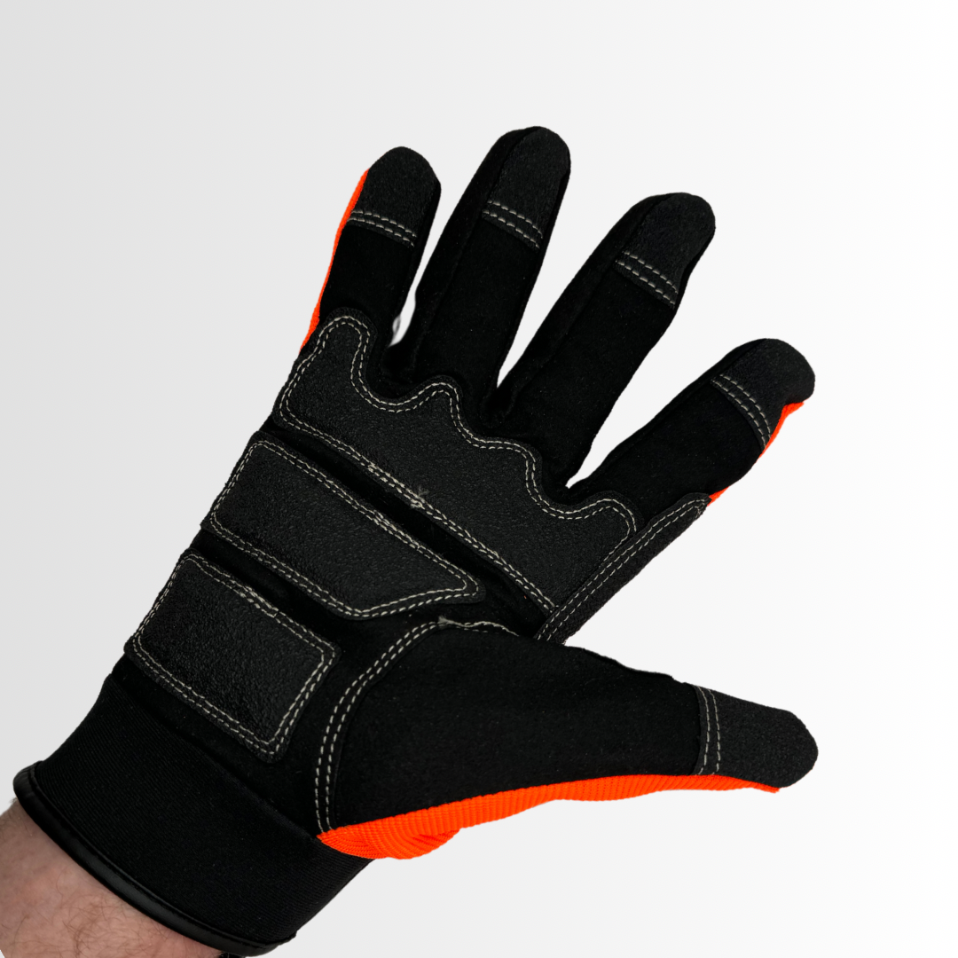 OR200 | High-Visibility Impact Gloves with TPR Back, EVA Foam Palm Padding, and Reflective Cuff – Velcro Closure (1 Pair)