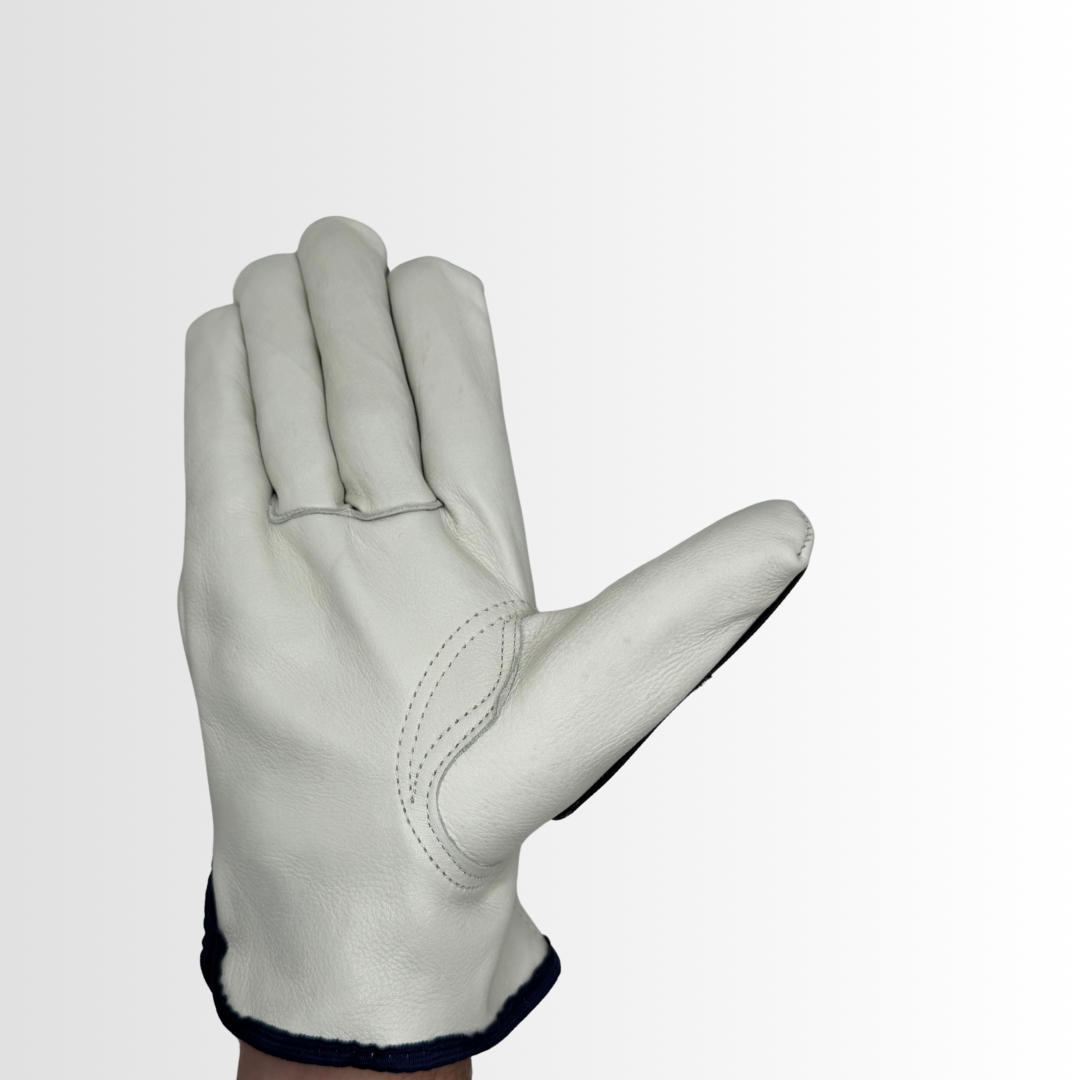 4064IMP | Full Grain Leather Work Gloves with Keystone Thumb and Impact-Resistant TPR Back of Hand & Finger Protection (6 Pair)