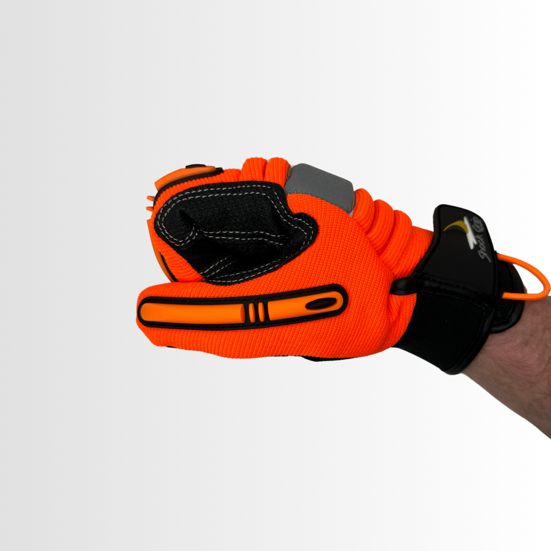 OR200 | High-Visibility Impact Gloves with TPR Back, EVA Foam Palm Padding, and Reflective Cuff – Velcro Closure (1 Pair)