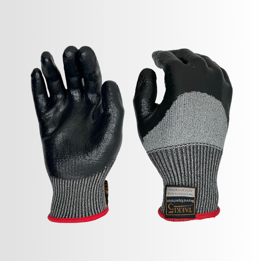 GBNC5 | High-Cut Resistance Nitrile-Coated Gloves with Taeki 5 Yarn – ANSI A5, Knit Wrist (12 Pair)