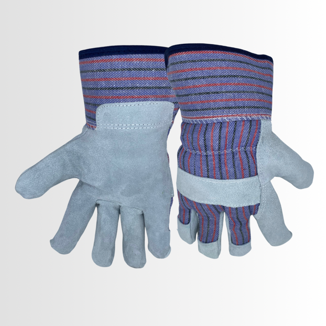 1160 Series | Leather Palm Work Gloves with Wing Thumb – Rubberized or Plasticized Safety Cuff Options, Durable for General Use (12 Pair)