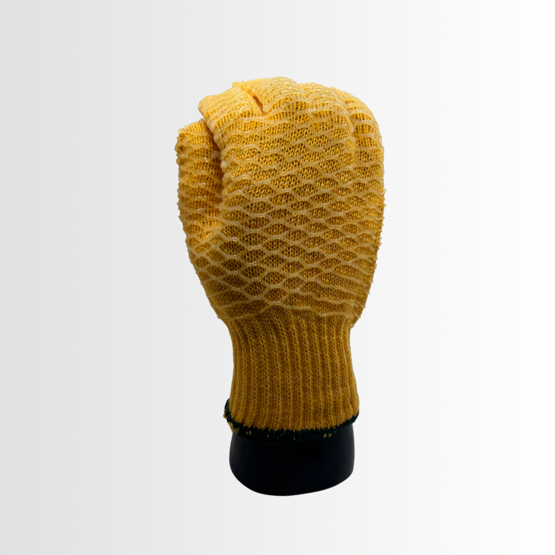 S-0319CC | Hi-Vis Orange Heavyweight String Knit Gloves with Honeycomb PVC Grip, Reversible Design (12 pair)
