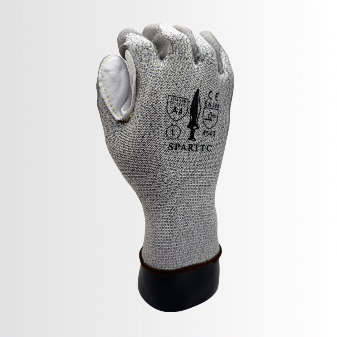 SPARTTC | PU Coated Cut Resistant Gloves with 13-Gauge HPPE Liner, ANSI A4 Protection – Seamless & Breathable (12 Pair)