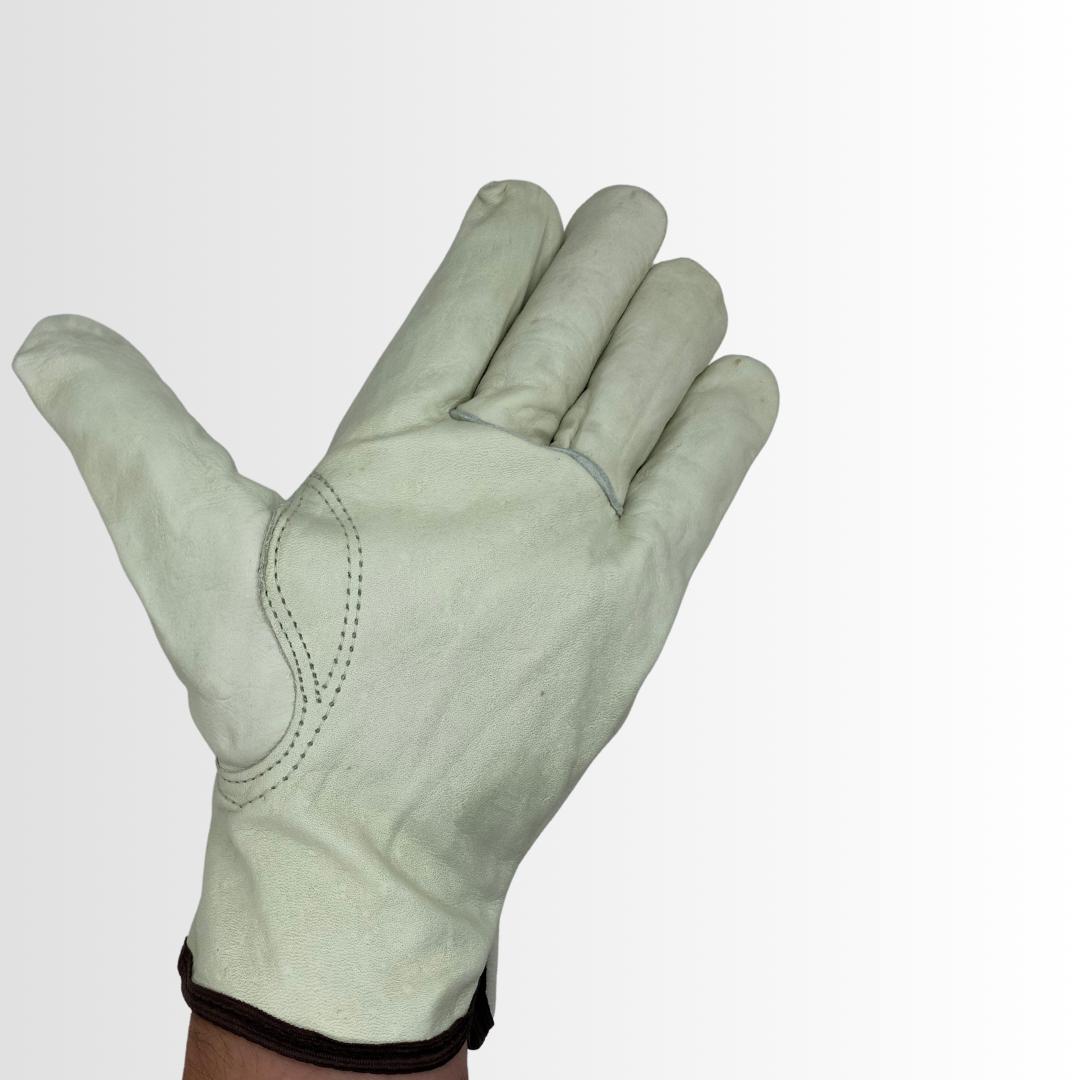 4064 | Full Grain Leather Driver Gloves with Keystone Thumb and Elastic Back – Slip-On, Color-Coded Hem (12 Pair)