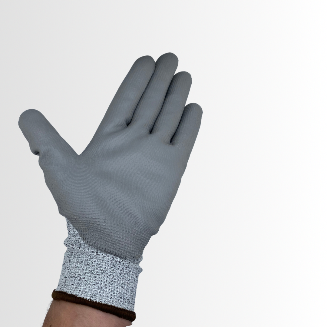 SPARTACUS | Cut Resistant Gloves with PU Palm and HPPE Liner – ANSI A4, Abrasion & Tear Protection, 13-Gauge Flex (12 Pair)