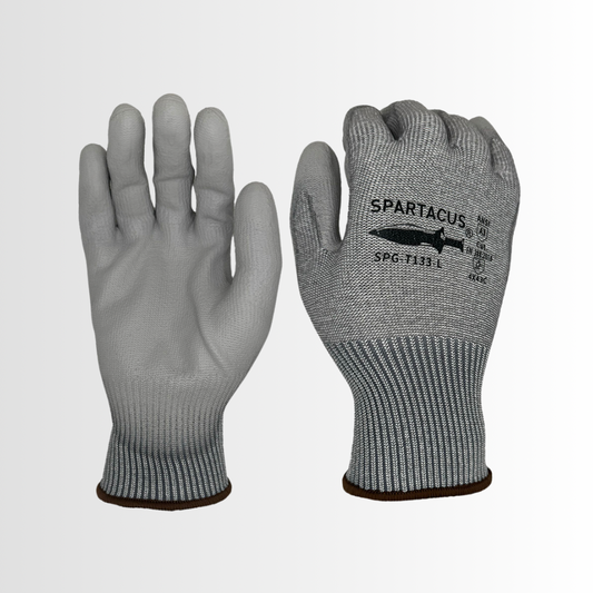SPG-T133 | Touchscreen Compatible A3 Cut-Resistant Gloves with PU Palm, 13 Gauge HPPE Liner (12 Pair)