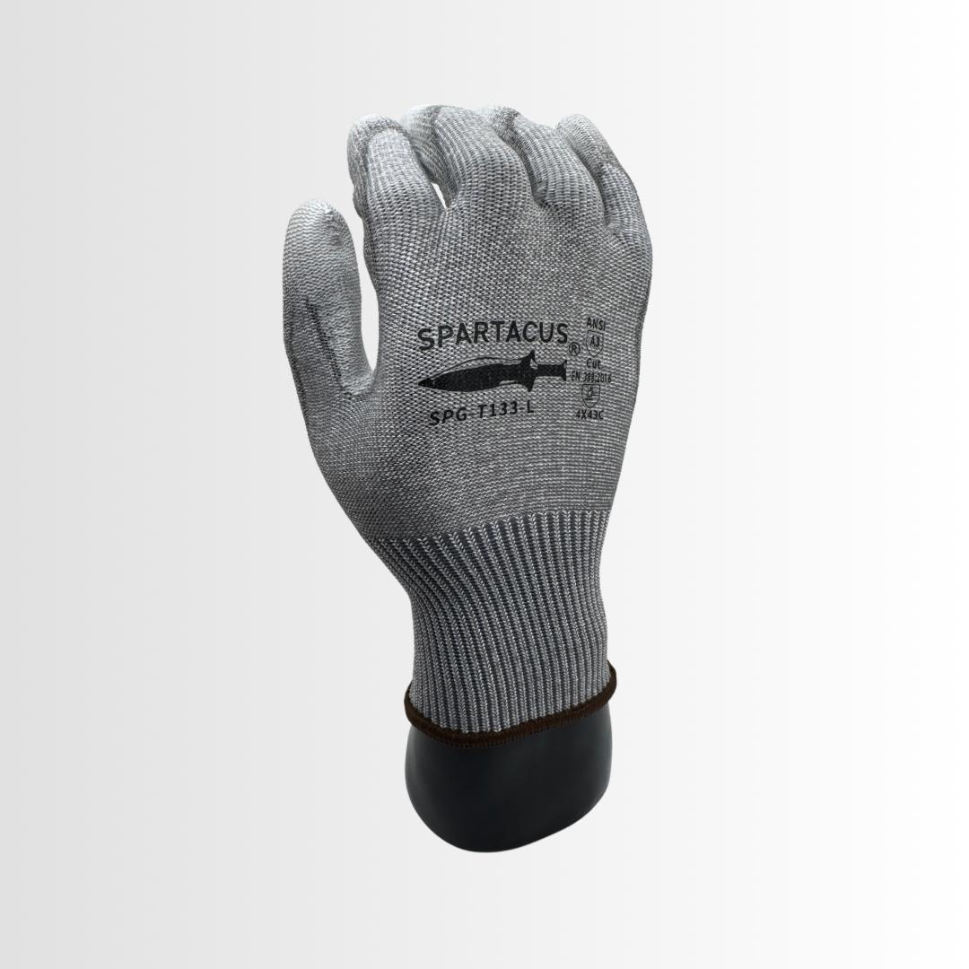 SPG-T133 | Touchscreen Compatible A3 Cut-Resistant Gloves with PU Palm, 13 Gauge HPPE Liner (12 Pair)