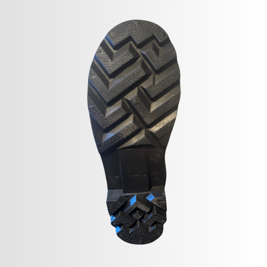 B16 Series | 16” Black PVC Work Boots – Plain Toe and Steel Toe Options, ASTM Certified (1 Pair)