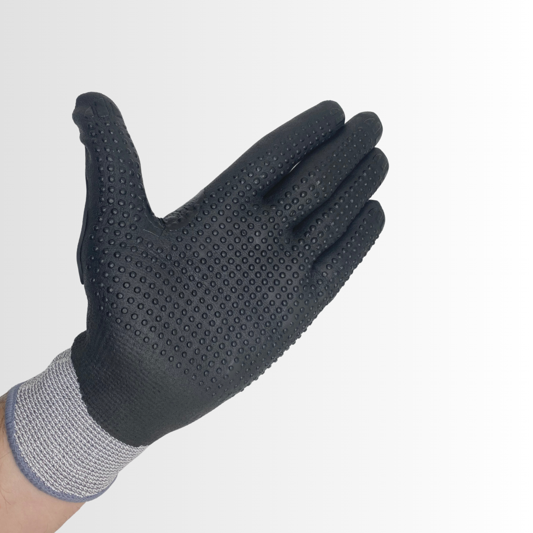 HVD1844IMP | 18-Gauge Cut Resistant Gloves with Dotted Nitrile Palm, TPR Back, and Touchscreen Capability (1 Pair)